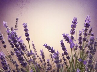 Textured background surrounded by lavender flowers, background image, generative AI