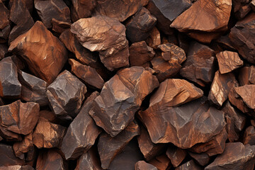 Rusted copper ore, material substance texture