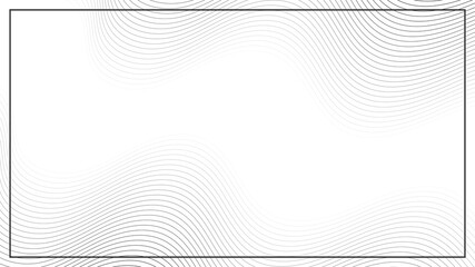 Fototapeta premium Abstract black gradient lines with wave on white background.