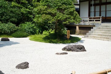Stone Japanese Garden at Hokokuji Temple in Kamakura