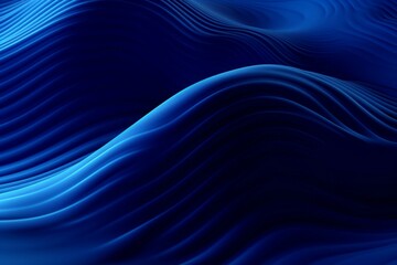 An abstract blue background with wavy lines and curves. Generative AI