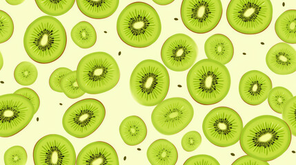 Fototapeta premium Small Kiwifruit, pattern banner wallpaper