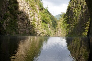 Water surface of Kiyotsu Valley and Kiyotsu Gorge in Niigata