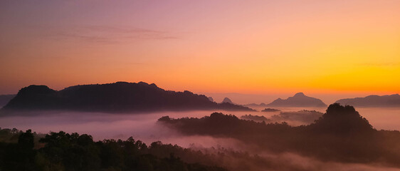 Misty sea