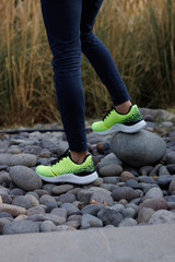 person walking in the park