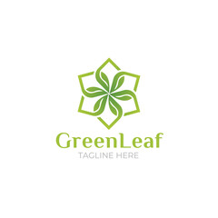 green leaf logo ,green logo concept, idea logo, eco logo. life and healthy logo