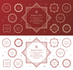 クリスマスをイメージしたアンティークフレーム