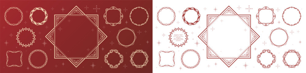 クリスマスをイメージしたアンティークフレーム