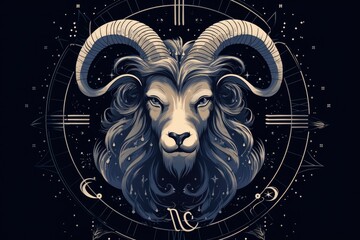 Zodiac Capricorn Symbol Capricorn Sea-Goat Capricorn is the most stubborn sign - obrazy, fototapety, plakaty