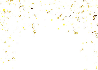 Gold confetti Celebration background