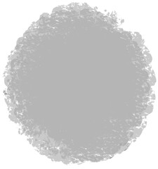 Gray Abstract Circle Brushstroke Shape Element