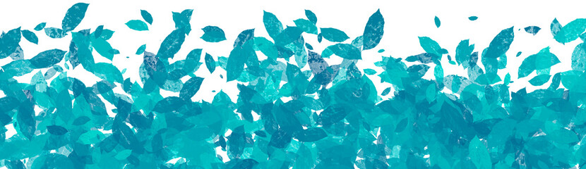 Blue Bottom Leaves Texture Element Overlay