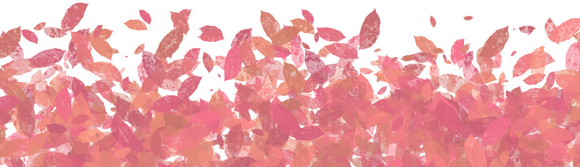Pink Red Bottom Leaves Texture Element Overlay