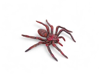miniature wolf spider animal on a white background
