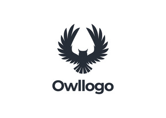 Fototapeta premium owl logo design vector illustration