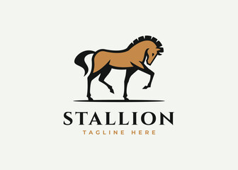  horse logo design vector illustration