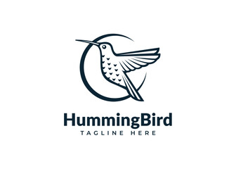 hummingbird logo design vector illustration