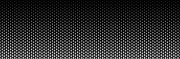 Blended white christmas tree on black for pattern and background, halftone effect.