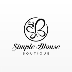 Elegant Boutique Business Logo Design Concept Vector Template. Luxury Fashion Logo Template