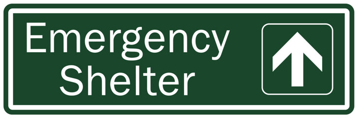 Arrow sign for emergency evacuation