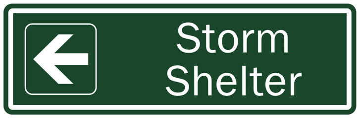 Arrow sign for emergency evacuation