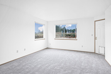 beautiful apartment, interior, big empty room bright