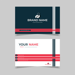 elegant modern business card design template black and red