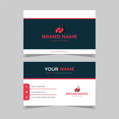 elegant modern business card design template black and red