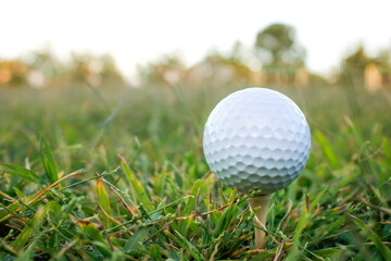 golf ball bokeh light background