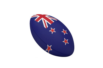 Naklejka premium Digital png illustration of rugby ball with flag of australia on transparent background