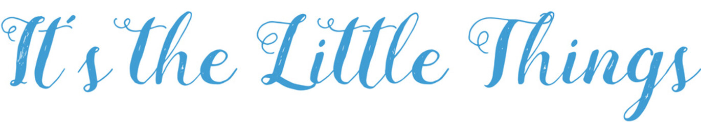 Digital png illustration of it's the little things text on transparent background
