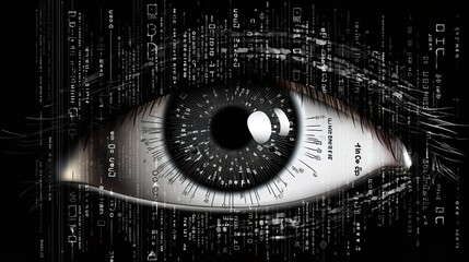 Advanced technology macro eye for virtual reality, Generative AI. - obrazy, fototapety, plakaty