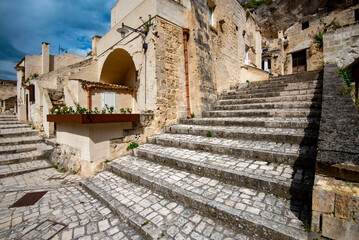 Pedestrian Street in Matera - Italy