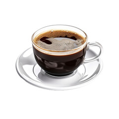 Coffee cup illustration isolated on transparent background. Ai generate. PNG