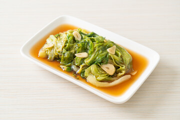 Stir fried Iceberg lettuce with Oyster sauce