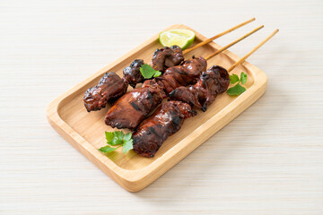 grilled chicken liver with herbs and spices