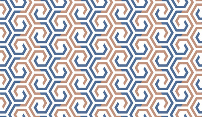 The geometric pattern with lines. Seamless vector background. Blue and gold texture. Graphic modern pattern. Simple lattice graphic design