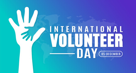 November is International Volunteer day background template. Holiday concept. background, banner, placard, card, and poster design template with text inscription and standard color. vector.