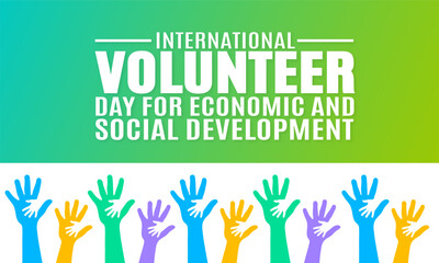 November is International Volunteer day background template. Holiday concept. background, banner, placard, card, and poster design template with text inscription and standard color. vector.