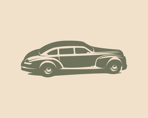 Obraz premium vintage car Rolls-Royce Phantom isolated worn background. best for logo, badge, emblem, icon, sticker design. available in eps 10