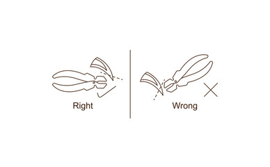 pet claw cutter line art vector illustration 