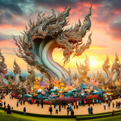 Fototapeta premium ai picture Naga Mekong River
