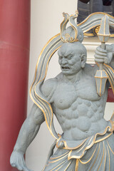 Door Guardian.
sculpture in front of the entrance of Buddha tooth relic temple - 665920557
