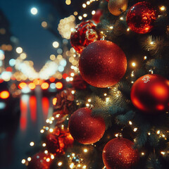 christmas background with lights, christmas lights background, christmas tree lights