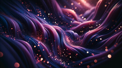 Purple Embers Ribbon Abstract Background 2