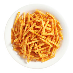 Potato sticks on a plate