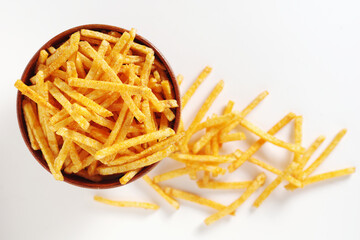 Potato sticks in bowl