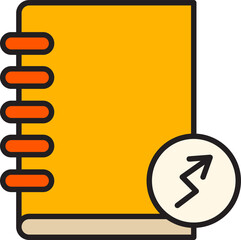 Notebook and Graph Icon
