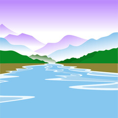 landscape illustration vector design