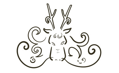 アートな辰年の竜イラスト素材